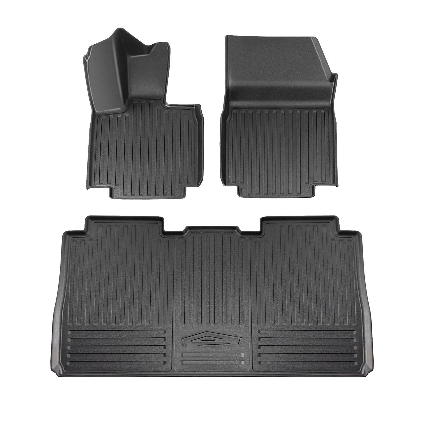 Triplealiners Floor Mats Compatible with Tesla Cybertruck 2023 2024 2025 1st and 2nd Row