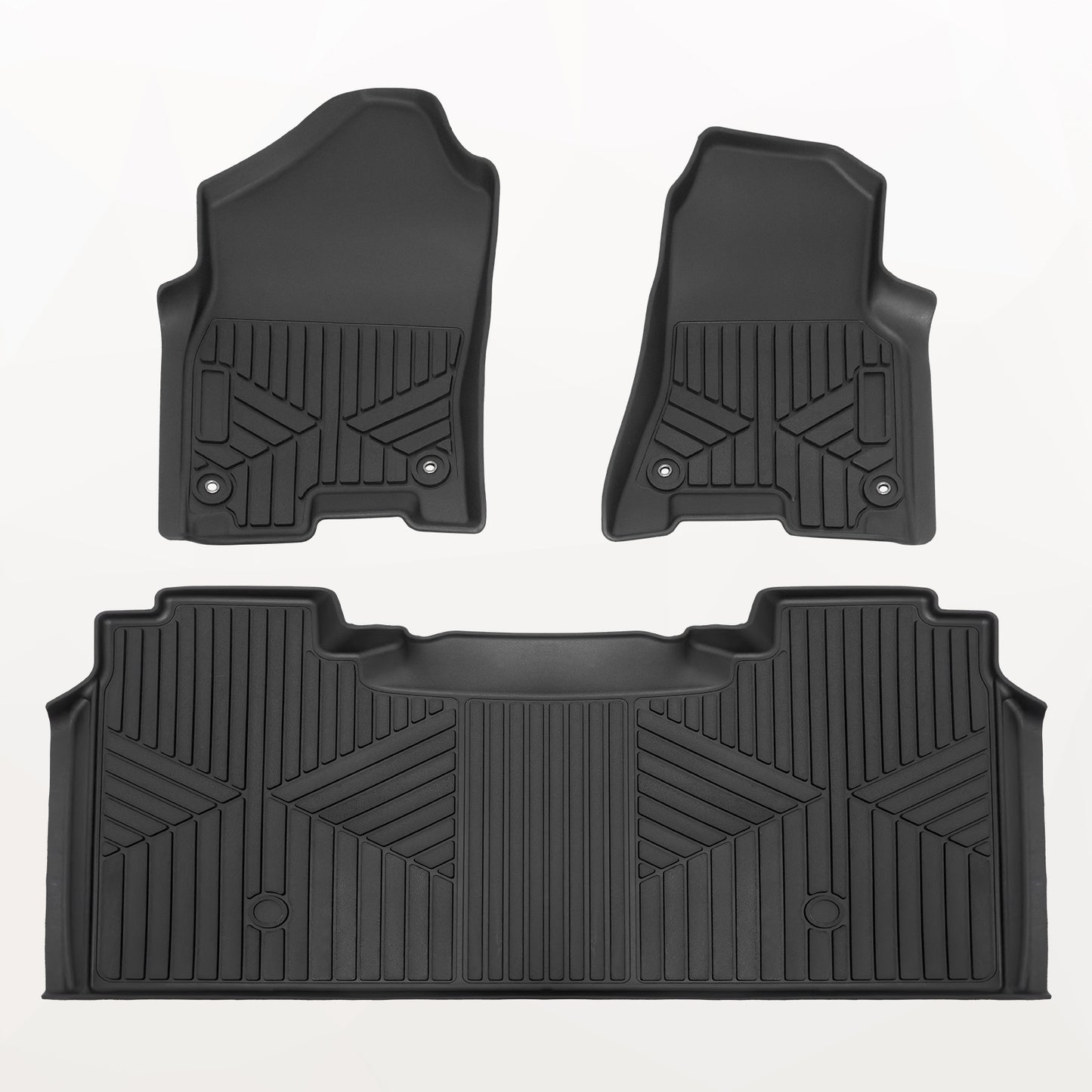 Triplealiners Floor Mats Compatible with 2019-2025 RAM 1500 Crew Cab 1st and 2nd Row (Not for Classic)