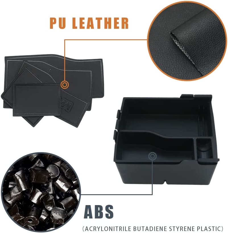Center Console Storage Tray with Vegan Leather Insert Mats for 2022-2023 Maverick