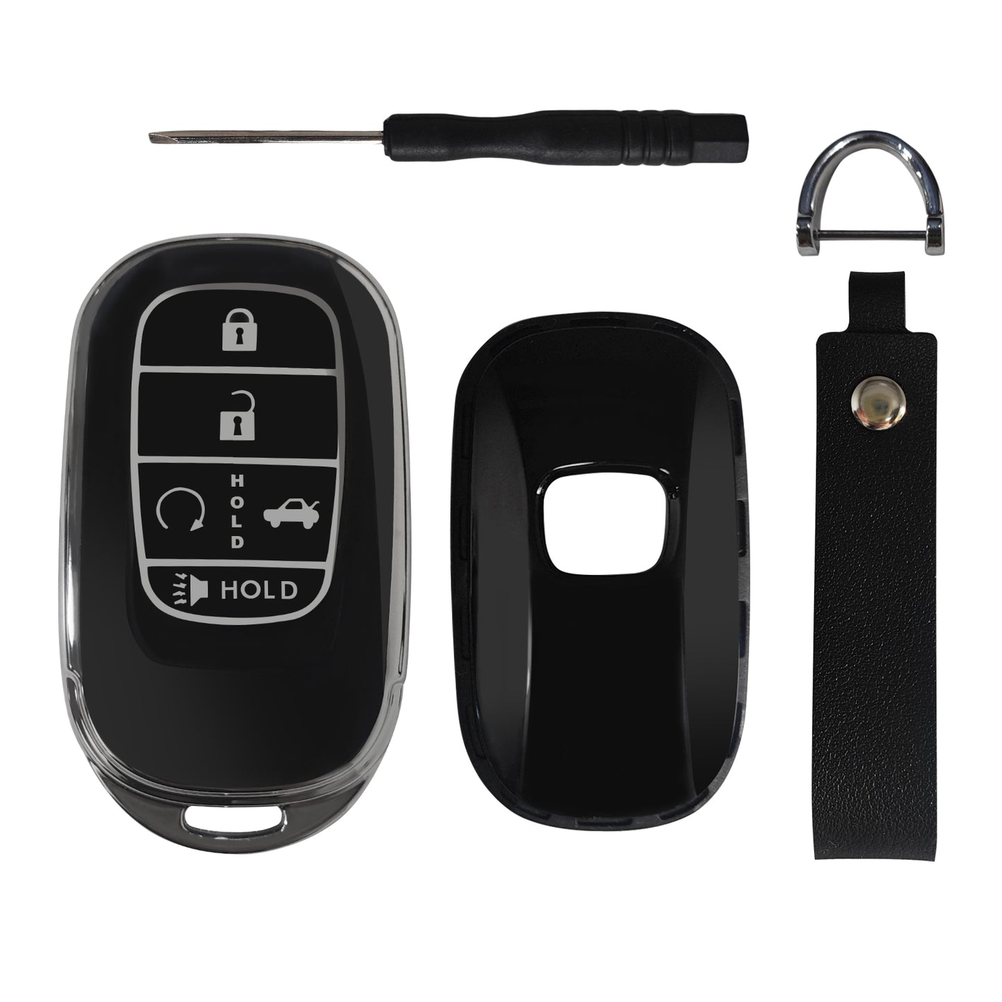 5-Button Key Fob Cover for CRV Pilot Accord HR-V 2023 2024