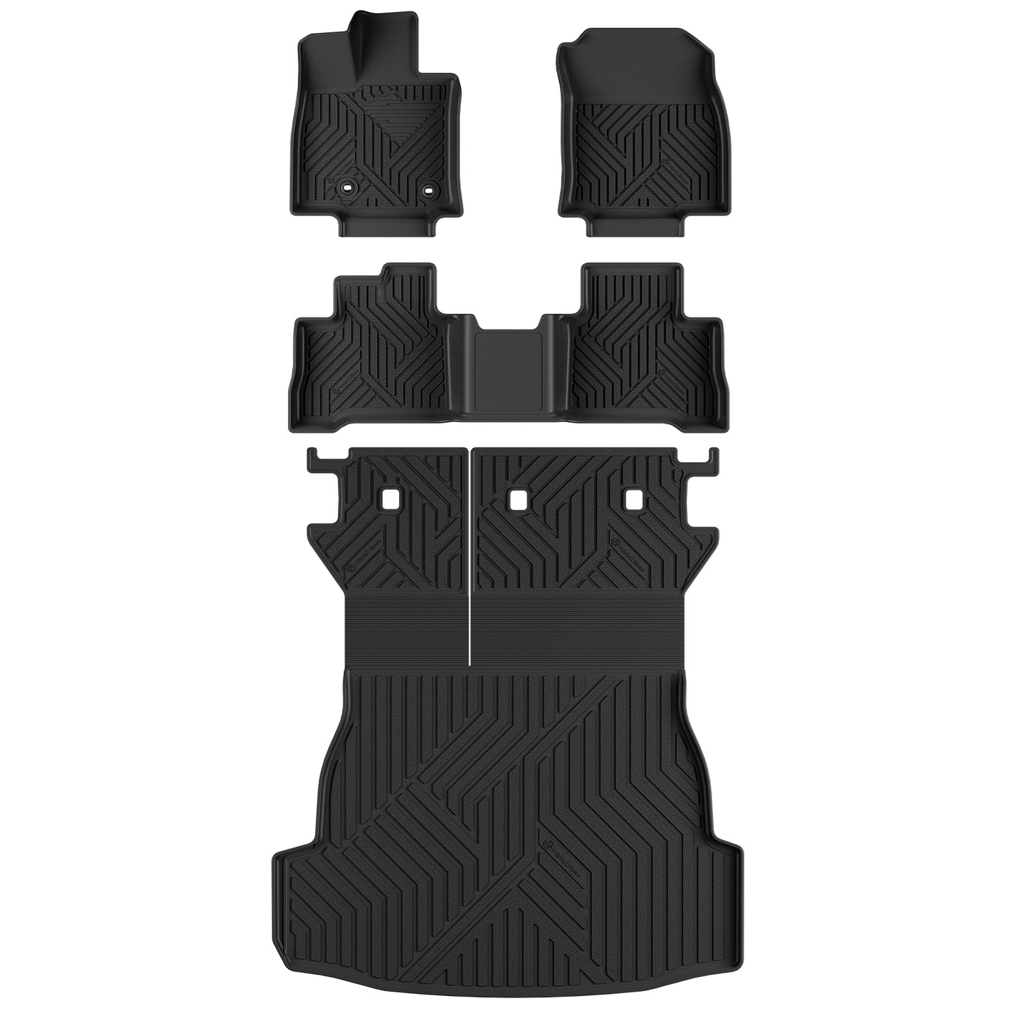 Floor Mats & Trunk Mat & Backrest Mats All Weather TPE Liners Compatible with 2026 Toyota RAV4 Hybrid, Custom Fit Cargo Liner Seat Back Covers (Won't Fit Plug-in Hybrid)
