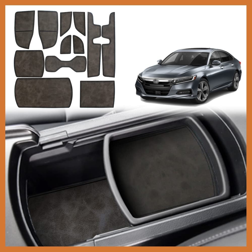 Leather Cup Holder Inserts Mats for 2018-2023 Honda Accord