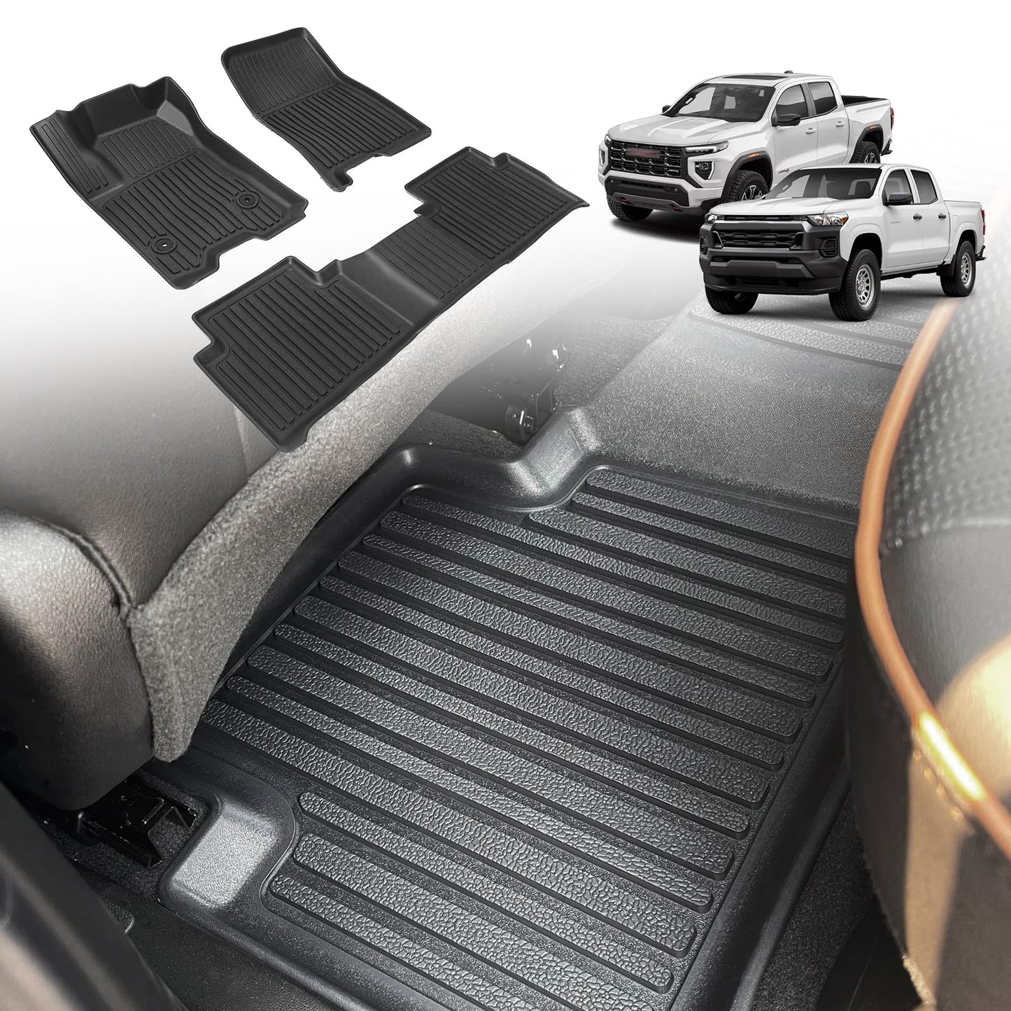 Floor Mats for 2023-2025 Colorado and Canyon Crew Cab Front Rear Full Set