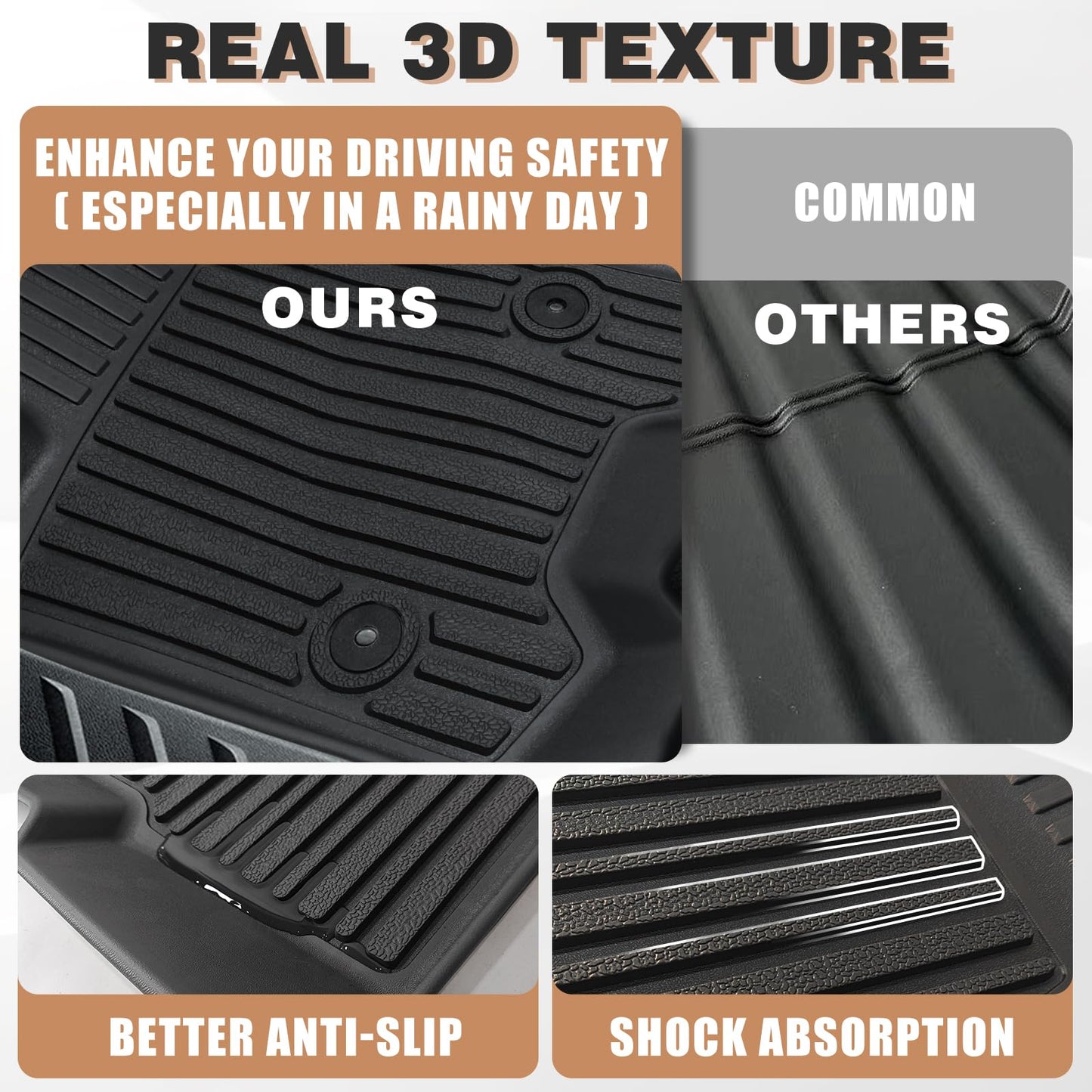 Floor Mats for 2023-2025 Colorado and Canyon Crew Cab Front Rear Full Set