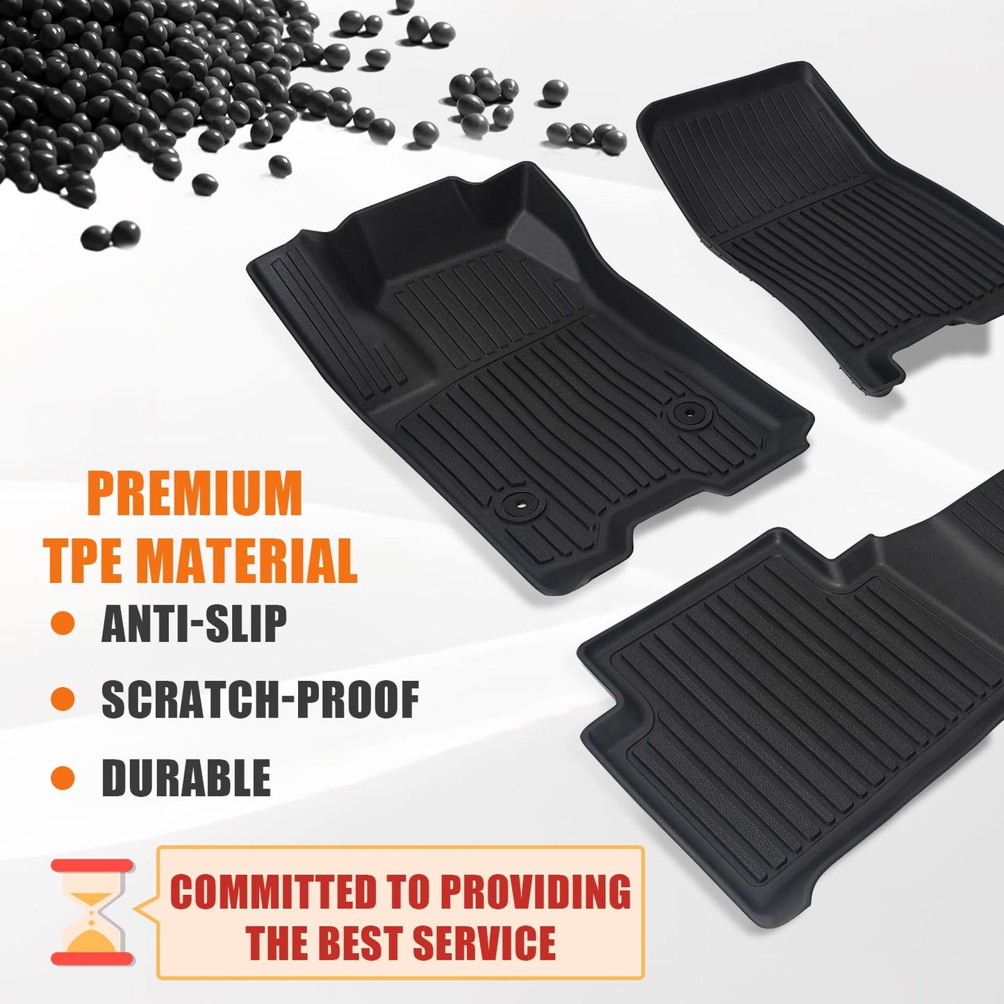 Floor Mats for 2023-2025 Colorado and Canyon Crew Cab Front Rear Full Set