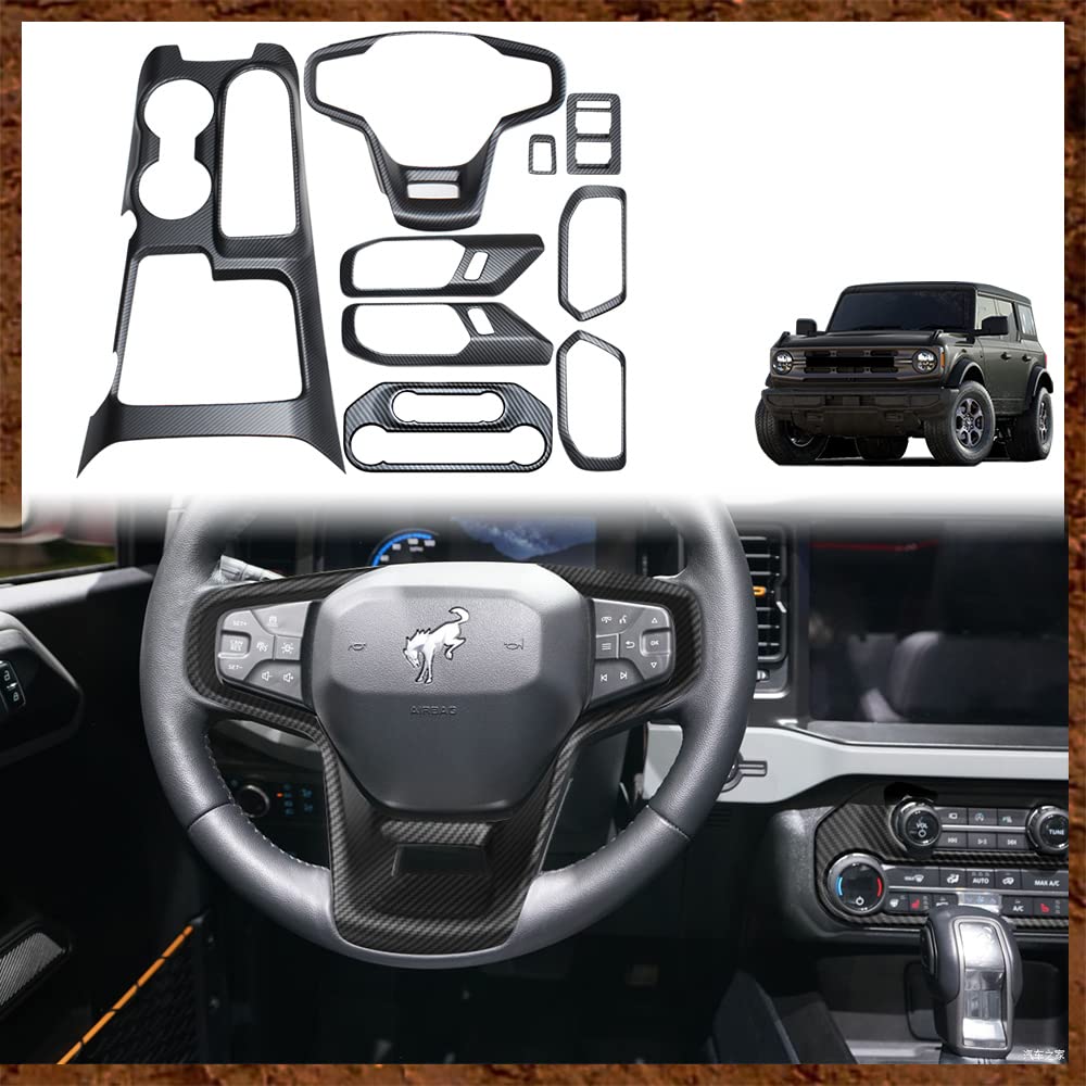 Interior Trim Cover 9 pcs Set for Bronco 4 Door 2021-2024