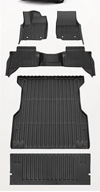 Floor Mats&Truck Bed Mat&Tailgate Mat Full Set All Weather Liners for 2024+ Toyota Tacoma