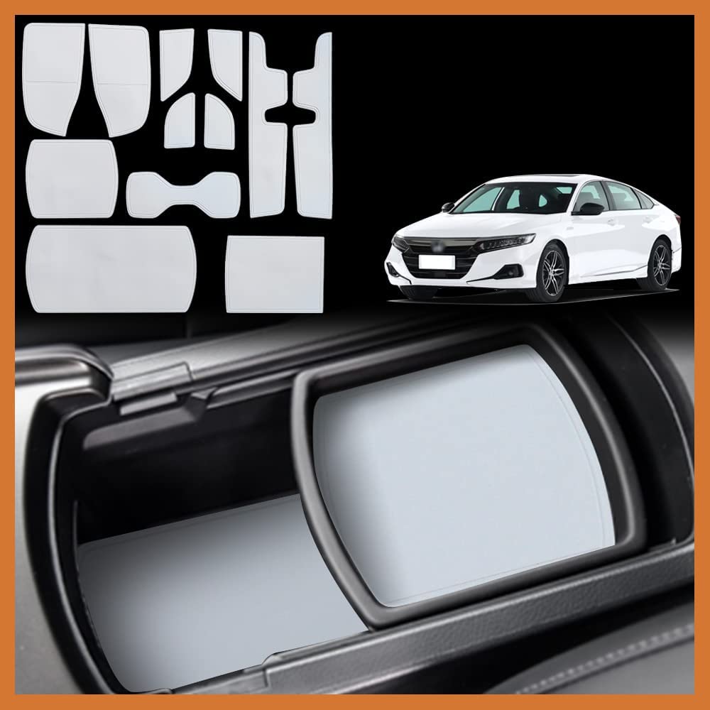 Leather Cup Holder Inserts Mats for 2018-2023 Honda Accord
