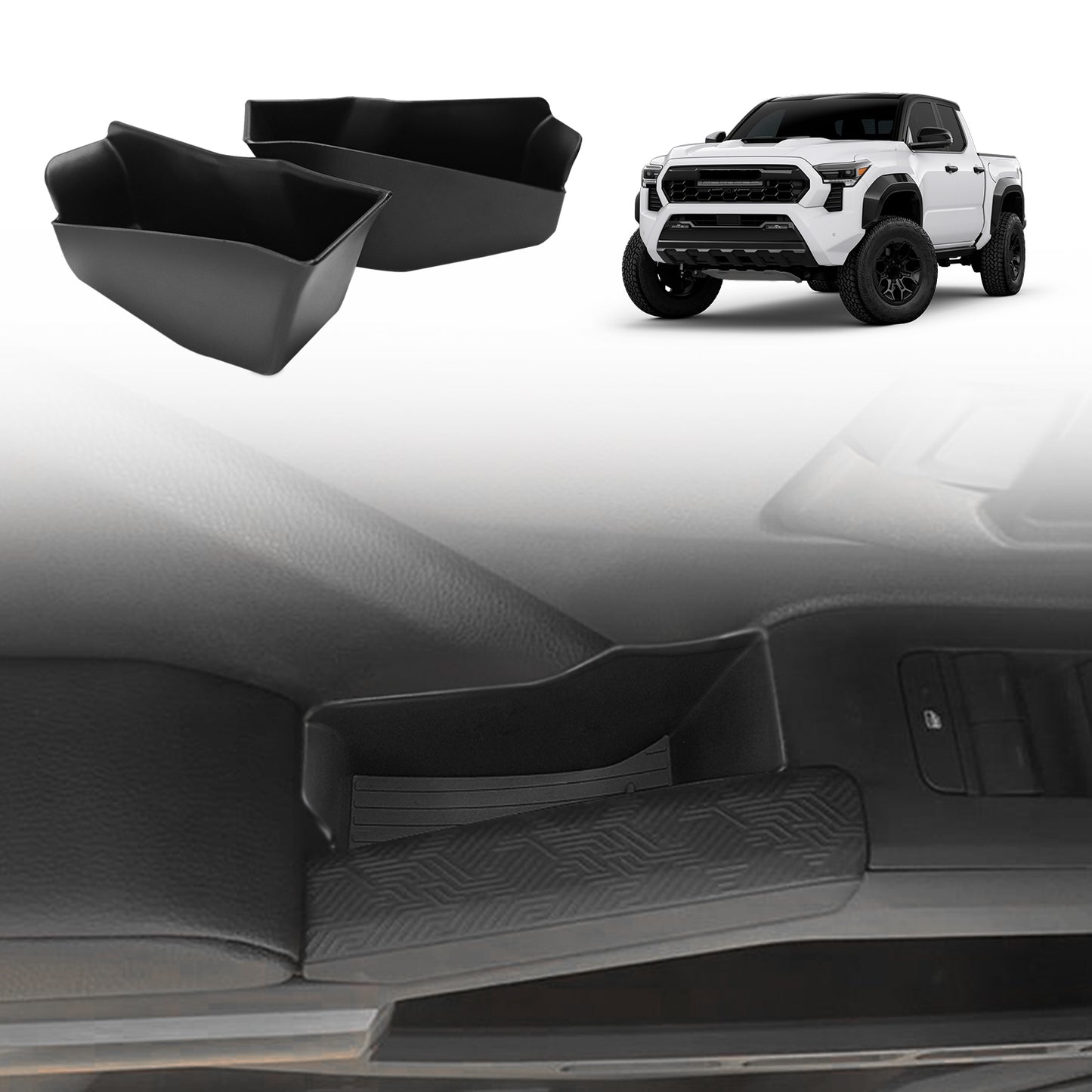 Front Door Handle Inserts Box for Toyota Tacoma 2024 2PCS