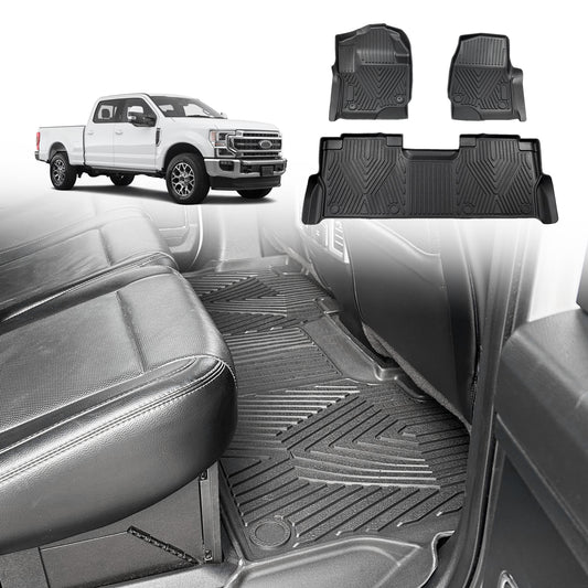 Floor Mats for 2017-2022 F250/F350/F450 1st and 2nd Row Super Duty Crew Cab