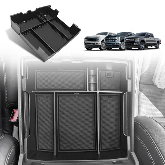 Center Console Organizer for 2023-2024 Ford F250 F350 F450 Super Duty (Fit with OEM Tray)