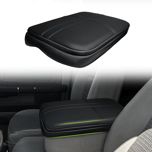 Center Console Armrest Cover Compatible with Dodge Ram1500/2500/3500 2002-2012 Comfort Armrest Pad Arm Rest Cushion Vegan Leather Protector 1-Inch Extra Thick(Jump Seat ONLY)