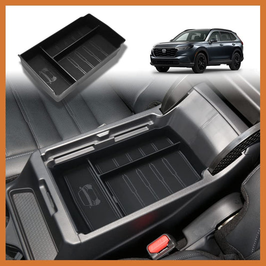 Center Console Storage Tray with Vegan Leather insert Mats for 2023 Honda CR-V