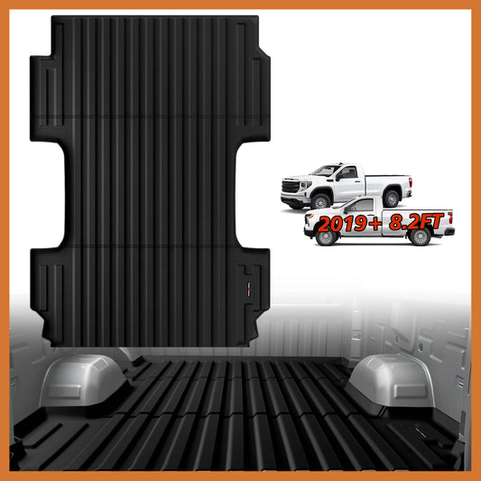 TripleAliners 8.2FT Truck Bed Mat for 2019+ Chevy Silverado/GMC Sierra 1500