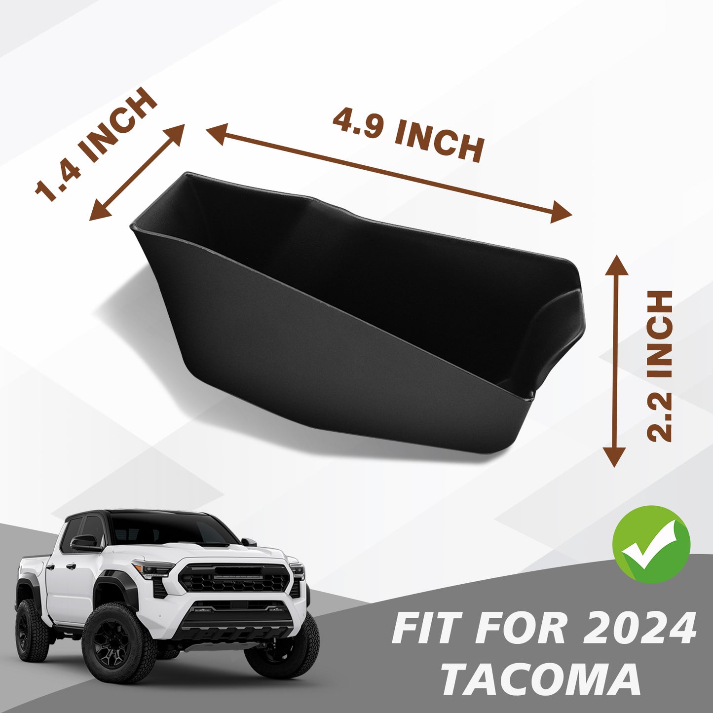 Front Door Handle Inserts Box for Toyota Tacoma 2024 2PCS