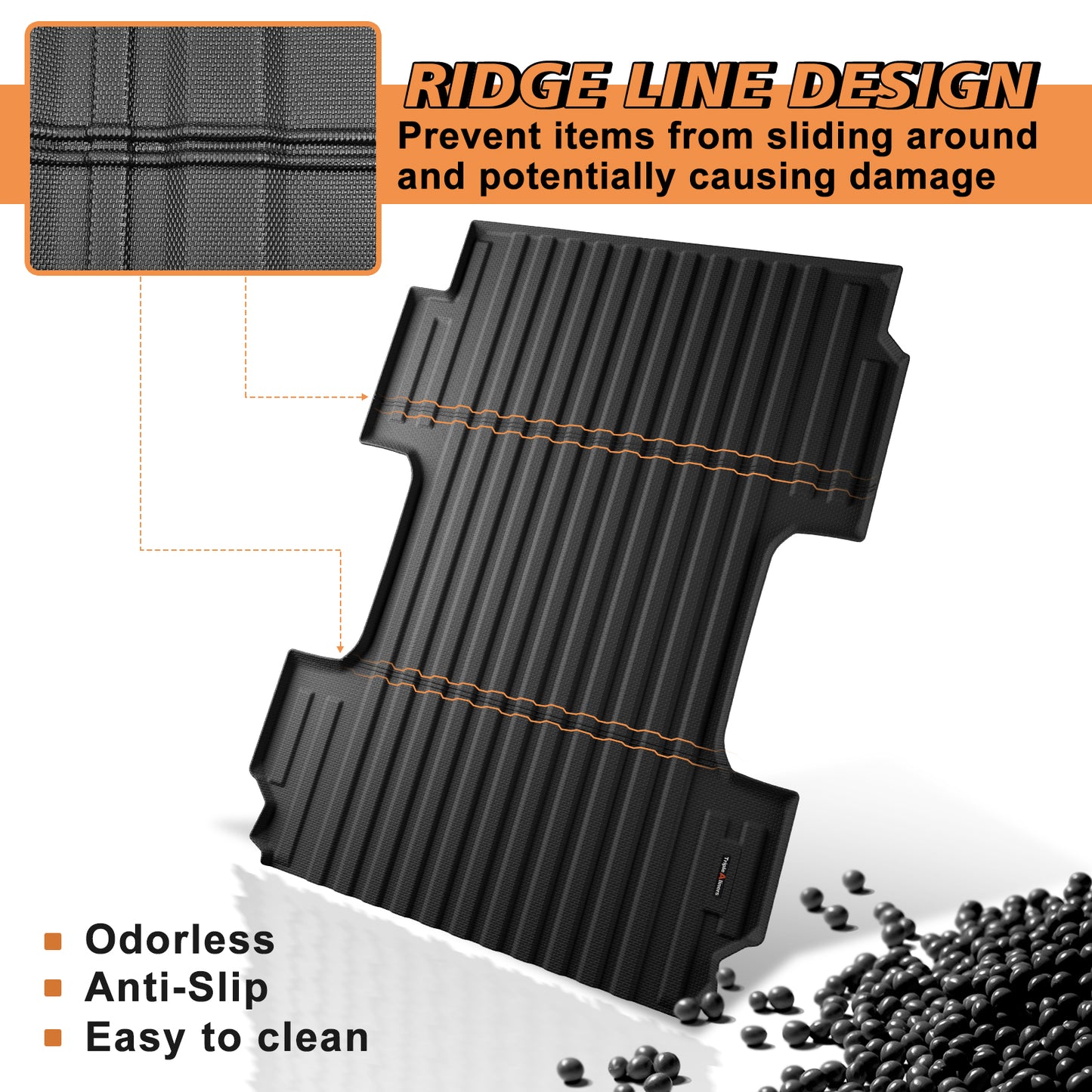 TripleAliners 8.2FT Truck Bed Mat for 2019+ Chevy Silverado/GMC Sierra 1500