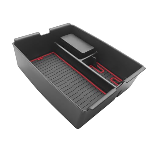 TripleAliners Center Console Organizer Compatible with Toyota Tacoma 2024 & 2025 4Runner Accessories Middle Console Storage Box ABS Material with Anti-Slip Mats Interior Insert Tray