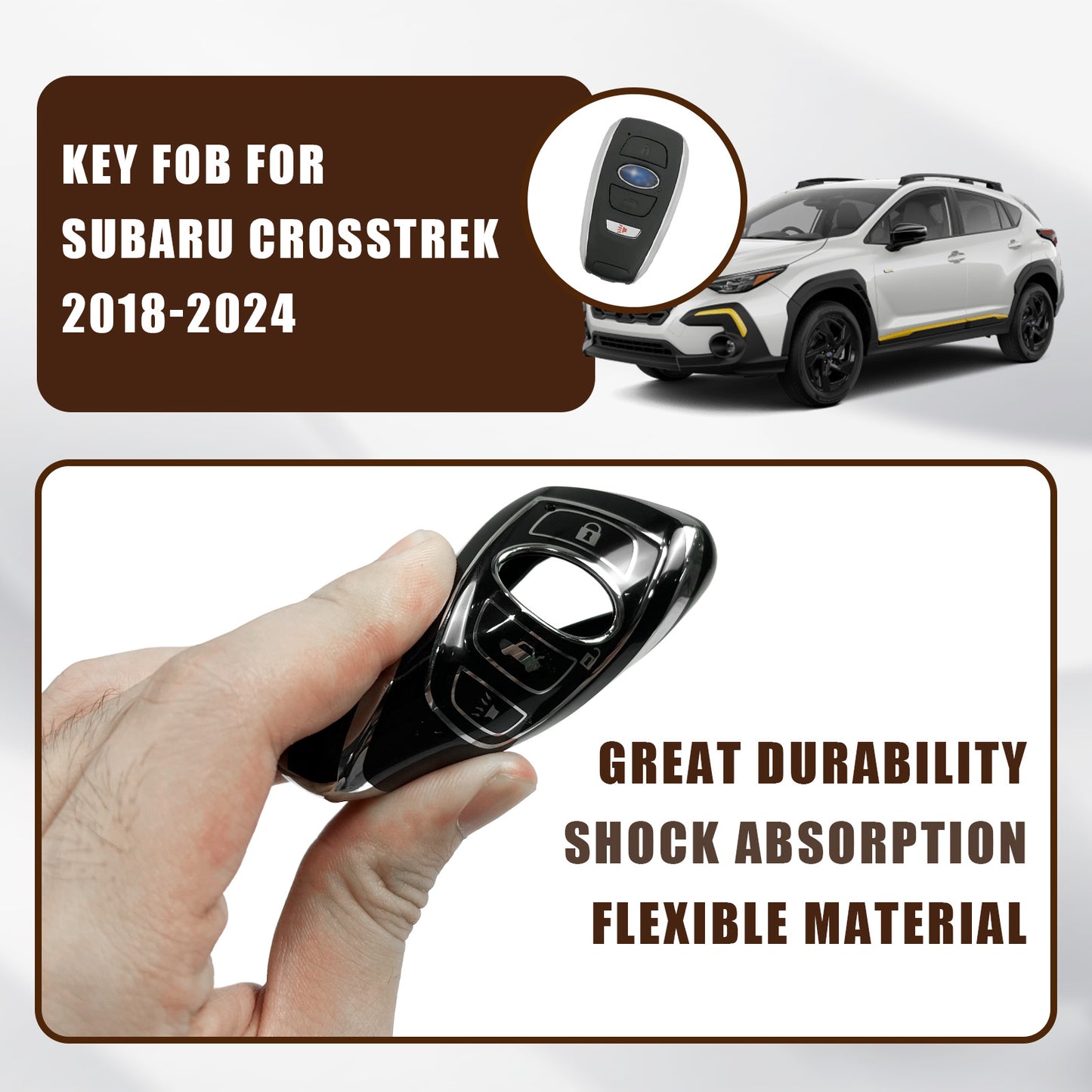 Smart Key Fob Cover for Subaru Crosstrek 2018-2024