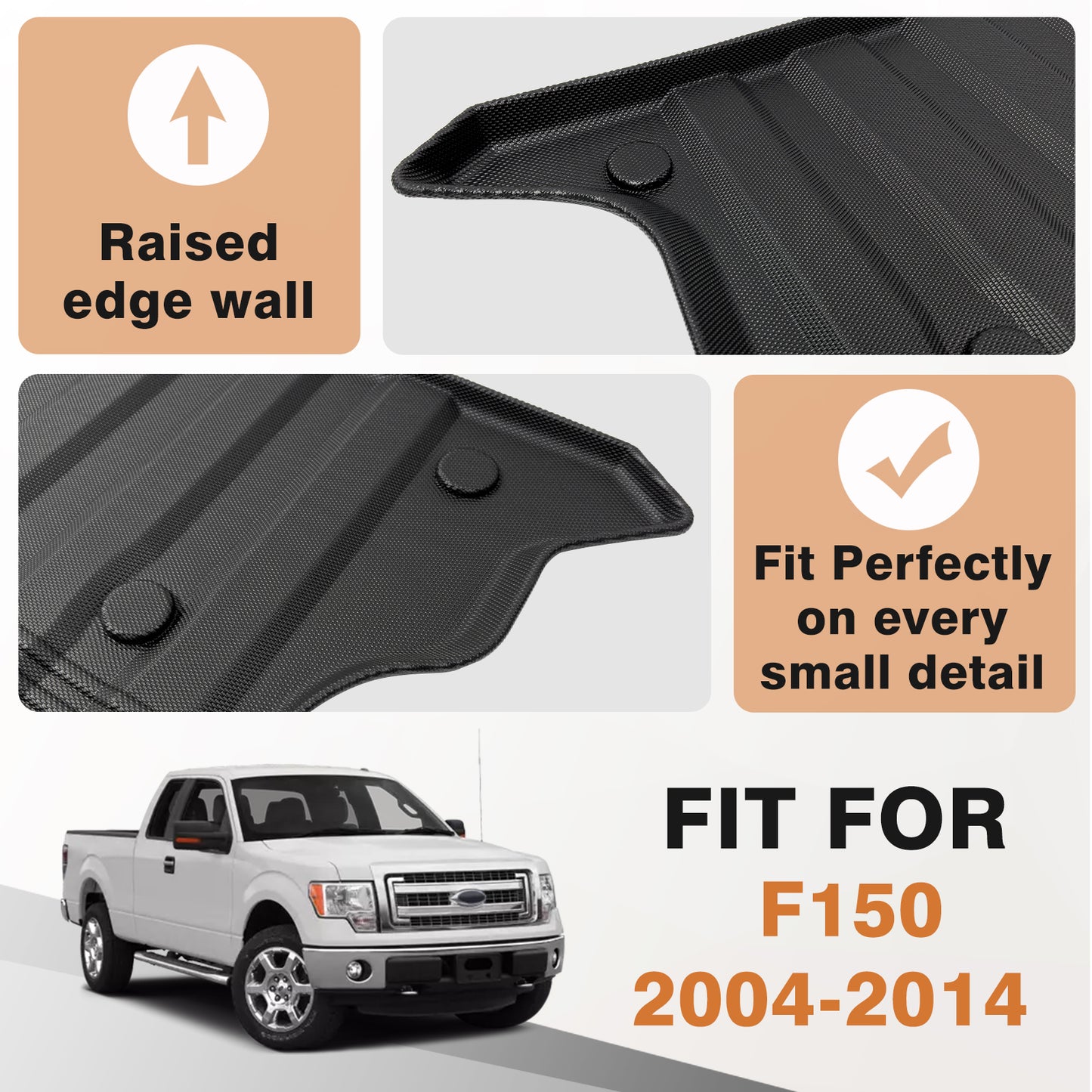 Truck Bed Mat for 2004-2014 Ford F150 5.5FT