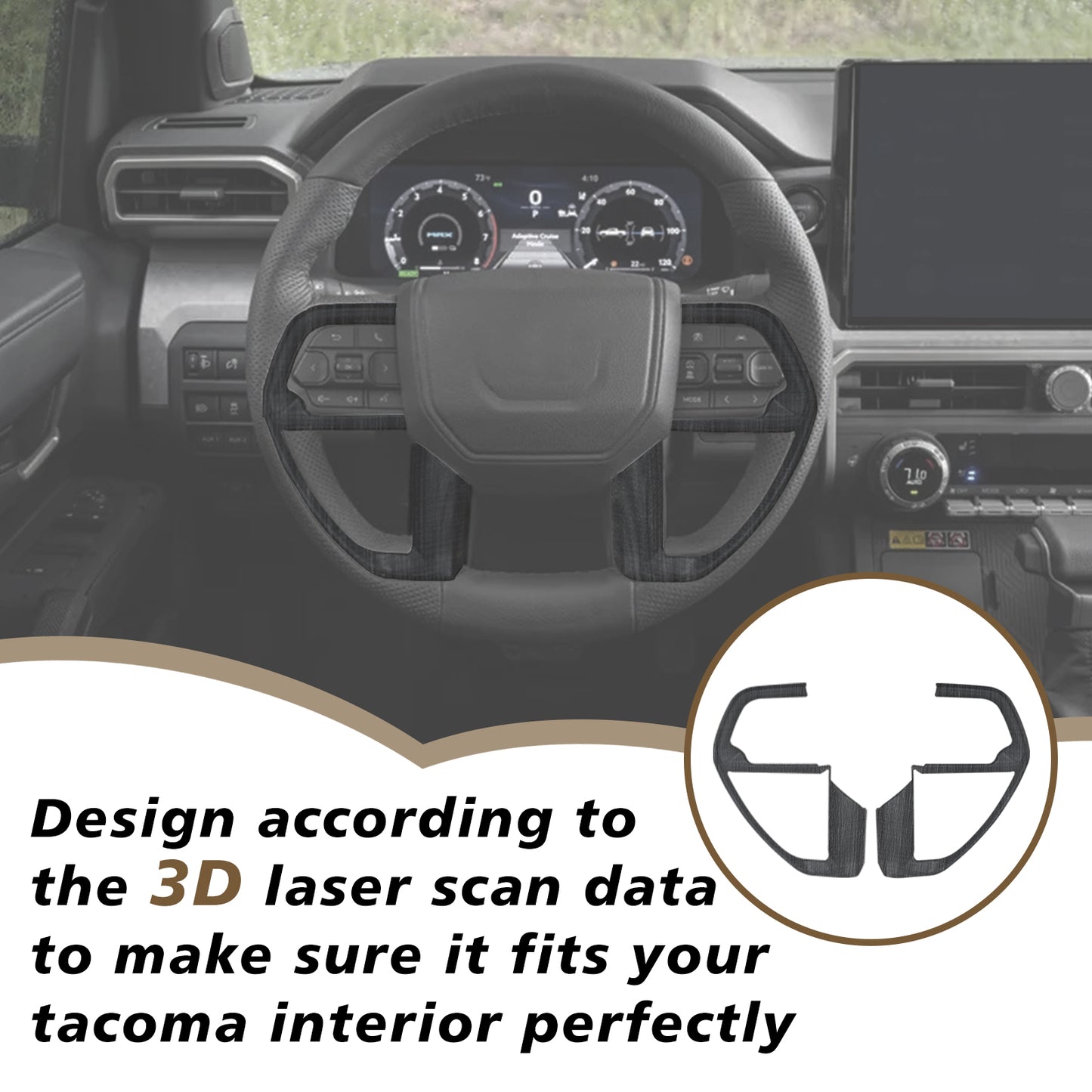 Interior Decoration Trim Kit Cover 11PCS for 2024 Toyota Tacoma