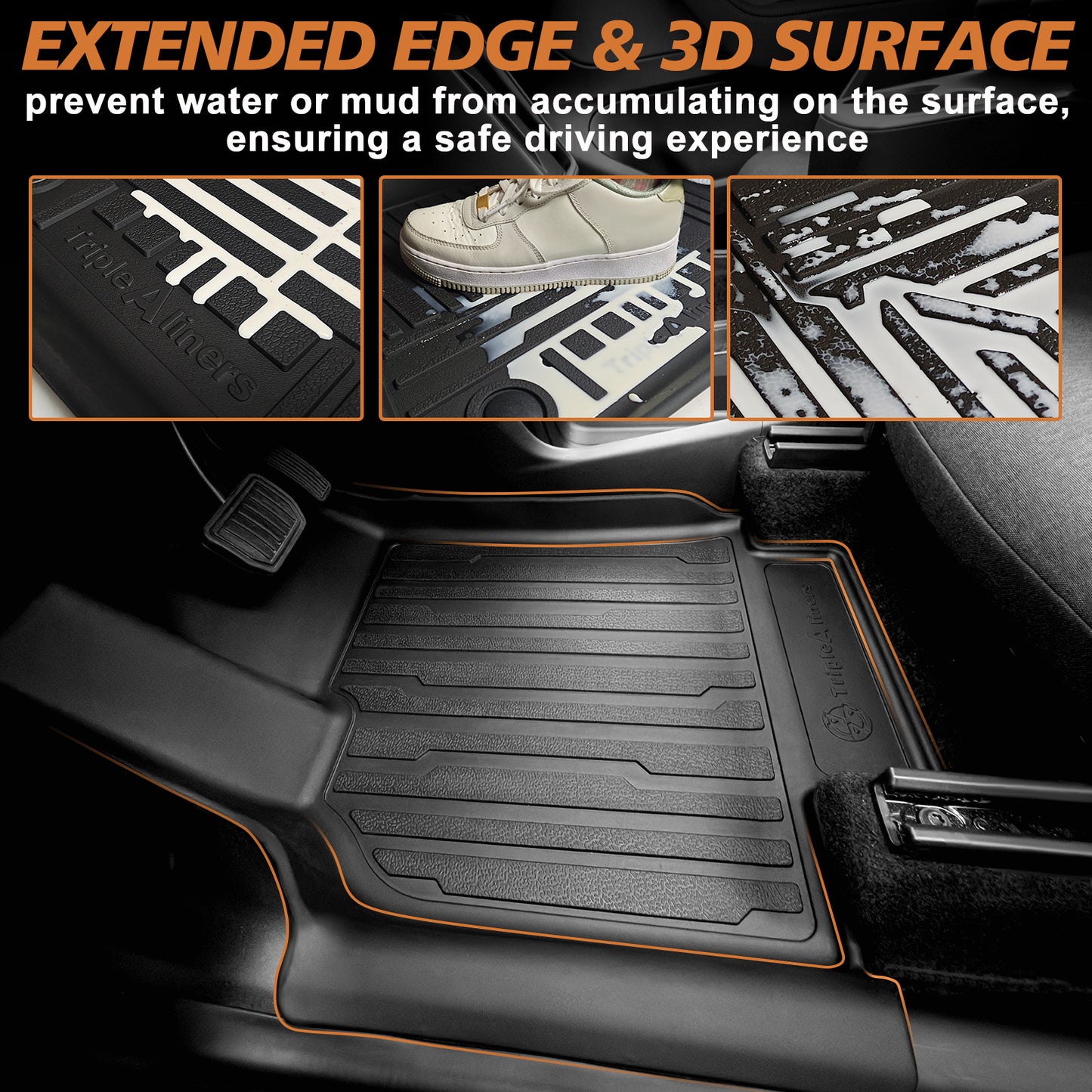 TripleAliners Floor Mats for 2025+ Tesla Model Y Juniper Standard (for Standard Trim ONLY)