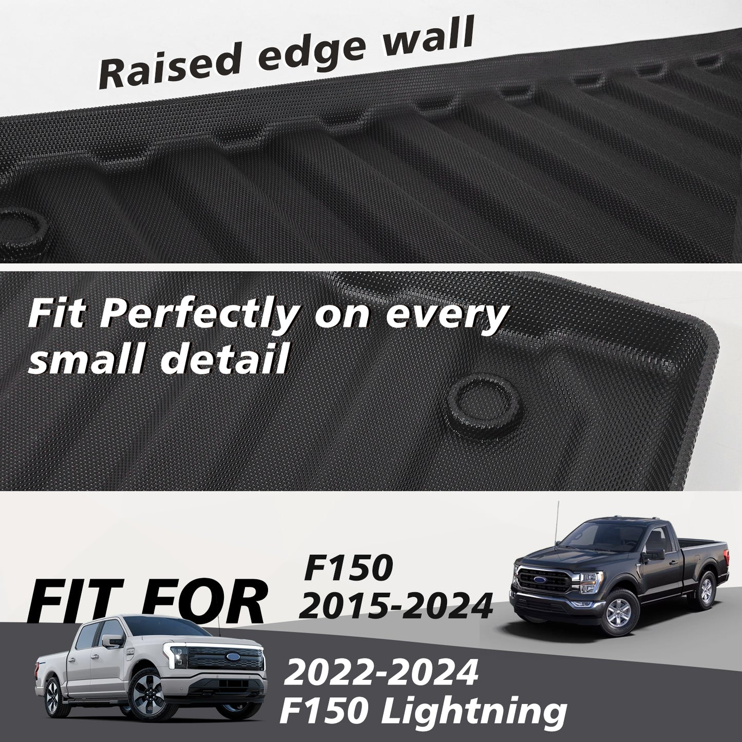 Truck Bed Mat for Ford F150 2015-2025 and Lightning 2022-2025 (5.5FT / 6.5FT)