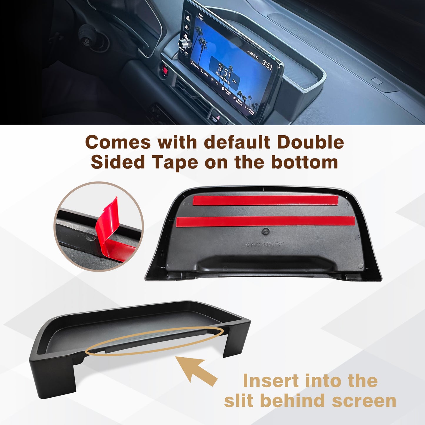 for Pilot 2023 Center Console Organizer & Dash Storage Tray & Magnet Armrest Hidden Storage Compartment 3PCS Set