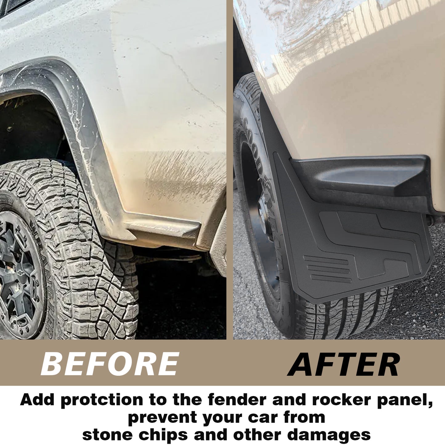 Mud Flaps for Chevy Colorado Without Fender Flare 2023 2024