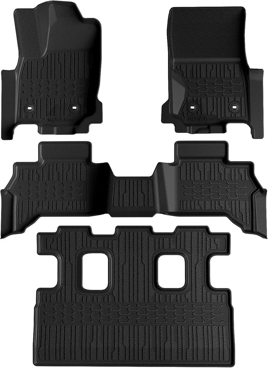 TripleAliners Floor Mats All Weather Liners Compatible with Toyota 2025 4Runner Accessories Custom Fit TPE Heavy-Duty 1st & 2nd & 3rd Row Waterproof Anti-Slip Floor Liners (7 Seats ONLY)