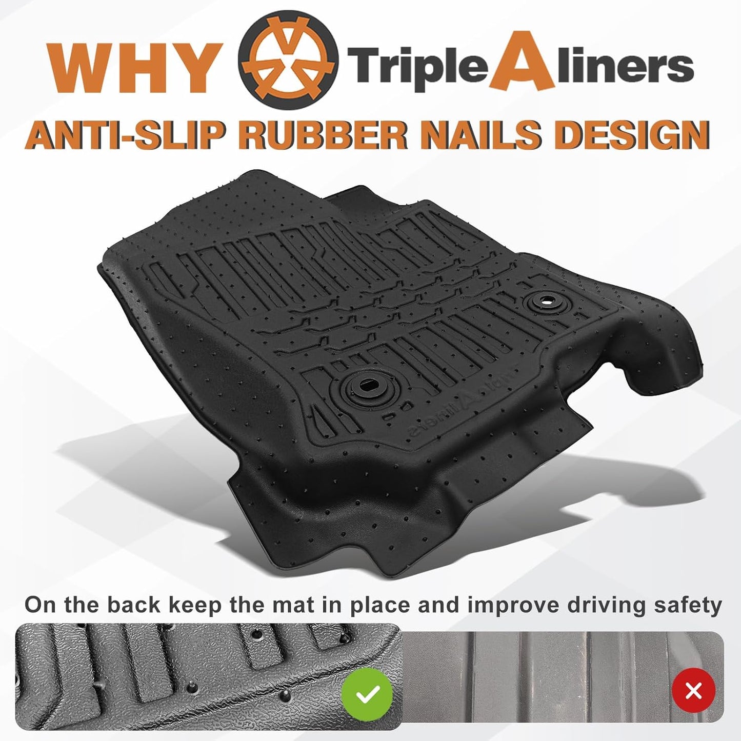 TripleAliners Floor Mats & Trunk Mat & Rear Seatback Cover All Weather TPE Liners Fit for Toyota 2025 4Runner Accessories Custom Fit 6th Generation 4Runner TPE Heavy-Duty Liners(Only for 7 Seats)