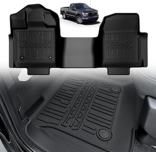 TripleAliners Floor Mats for 2015-2025 Ford F150 Regular Cab 1st Row (Bench Seat 1pc)