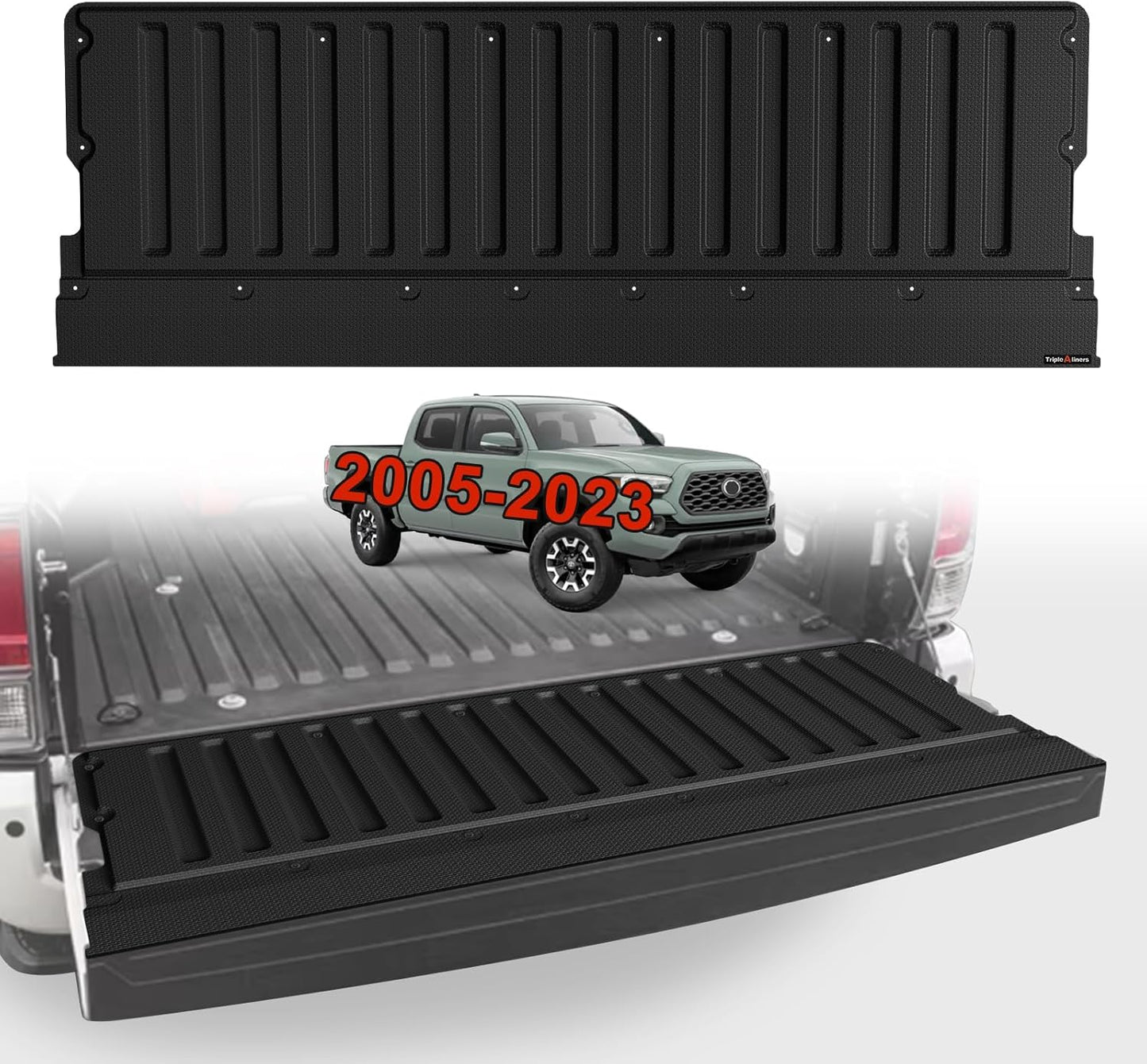 TripleAliners Tailgate Mat Compatible with Toyota Tacoma 2005-2023 Accessories Truck Tailgate Liner All-Weather Protector Cargo Cover Custom Fit for 2005-2023 Tacoma