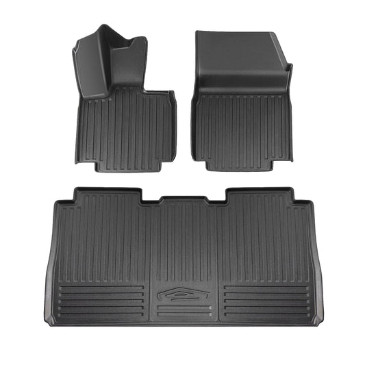 Triplealiners Floor Mats Compatible with Tesla Cybertruck 2023 2024 2025 1st and 2nd Row
