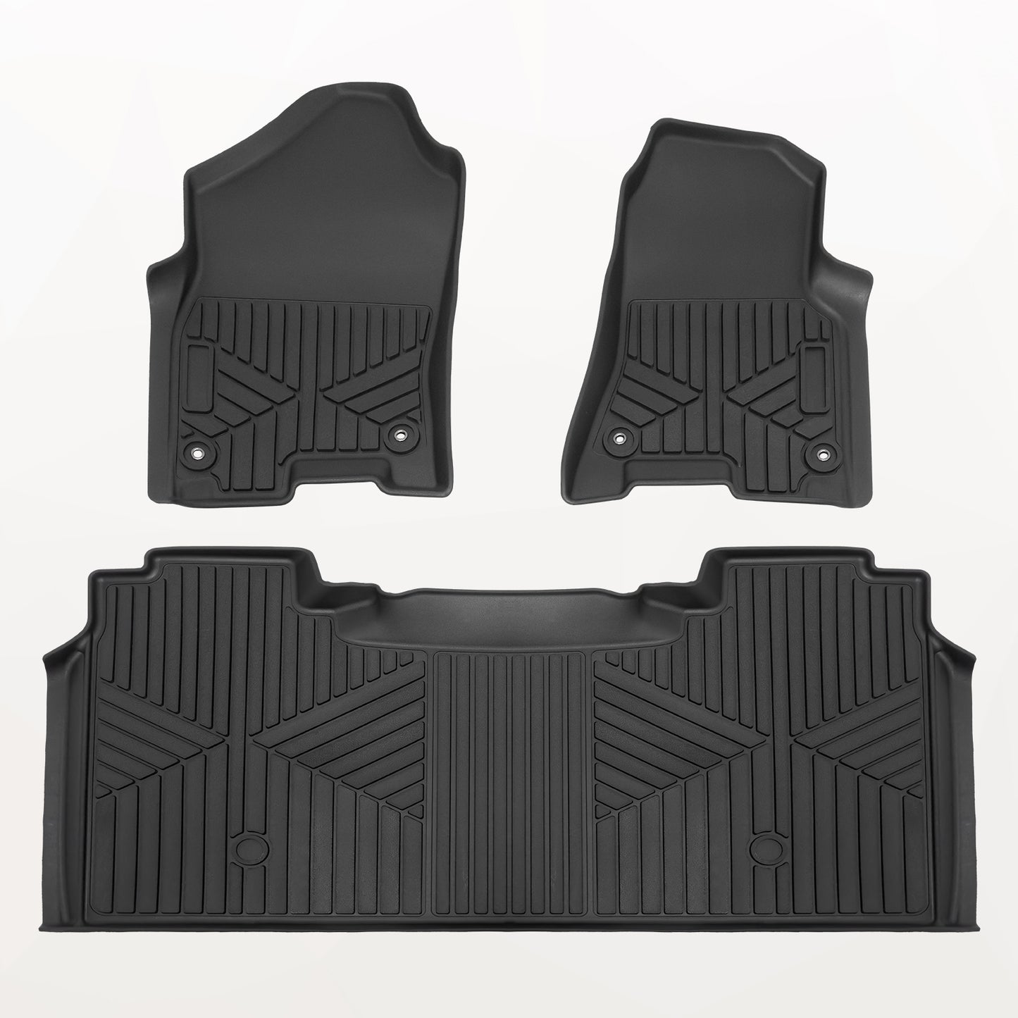 Triplealiners Floor Mats Compatible with 2019-2024 RAM 1500 Crew Cab 1st and 2nd Row (Not for Classic)