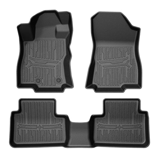 TripleAliners Floor Mats 1st & 2nd Row Compatible with 2025 Subaru Forester Accessories All Models TPE All-Weather Protection Floor Liner