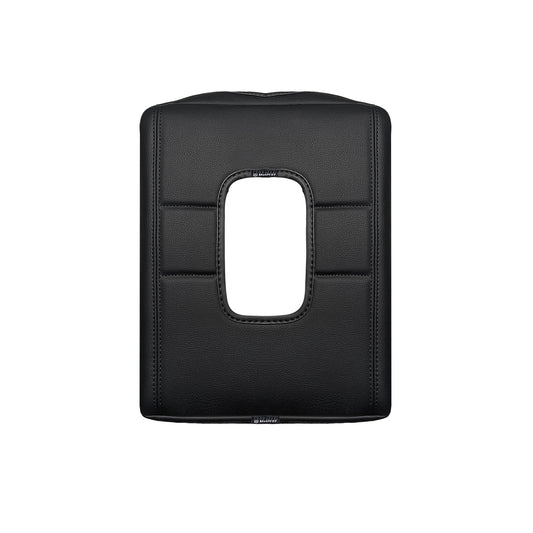 Center Console Armrest Cover Compatible with Chevy Silverado & GMC Sierra 2014-2018 Comfort Armrest Pad Arm Rest Cushion Vegan Leather Protector 1-Inch Extra Thick(Jump Seat ONLY)