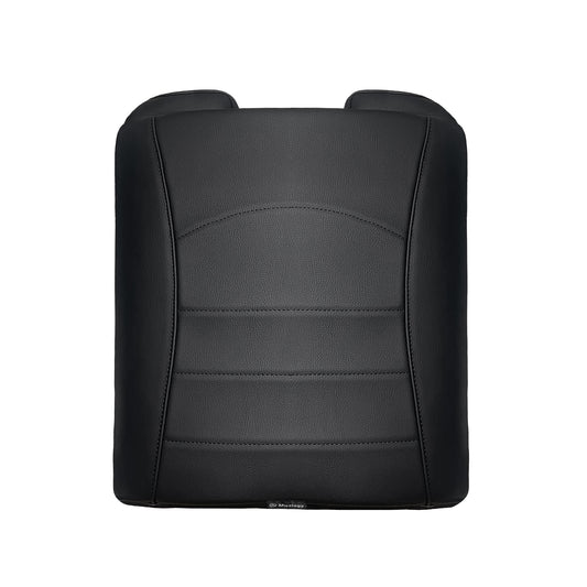 Muslogy Center Console Armrest Cover Compatible with Dodge Ram1500 2013-2018 & ram2500/3500 2013-2025 Comfort Armrest Pad Arm Rest Cushion Vegan Leather Protector 1-Inch Extra Thick(Jump Seat ONLY)