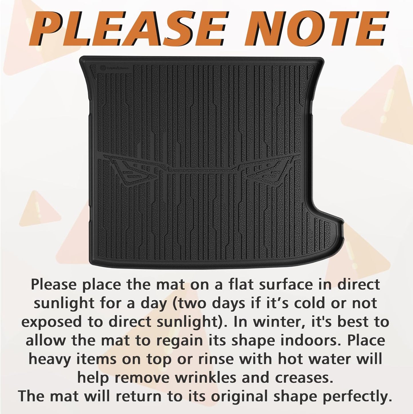 TripleAliners Trunk Mat All Weather Compatible with 2025 2026 Kia EV6 Accessories Custom Fit Protection Trunk Floor Liner Cargo Mat TPE Anti-Slip Odorless Cargo Liner (NOT FIT GT)