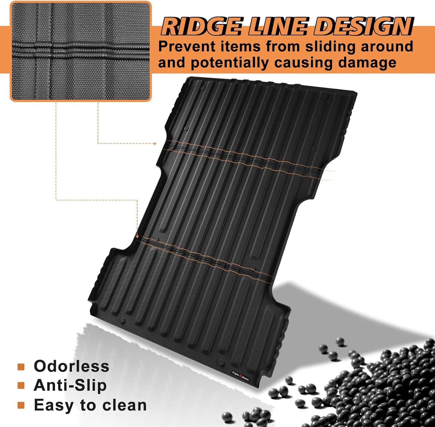 TripleAliners 8FT Truck Bed Mat for 2015-2026 Ford F150