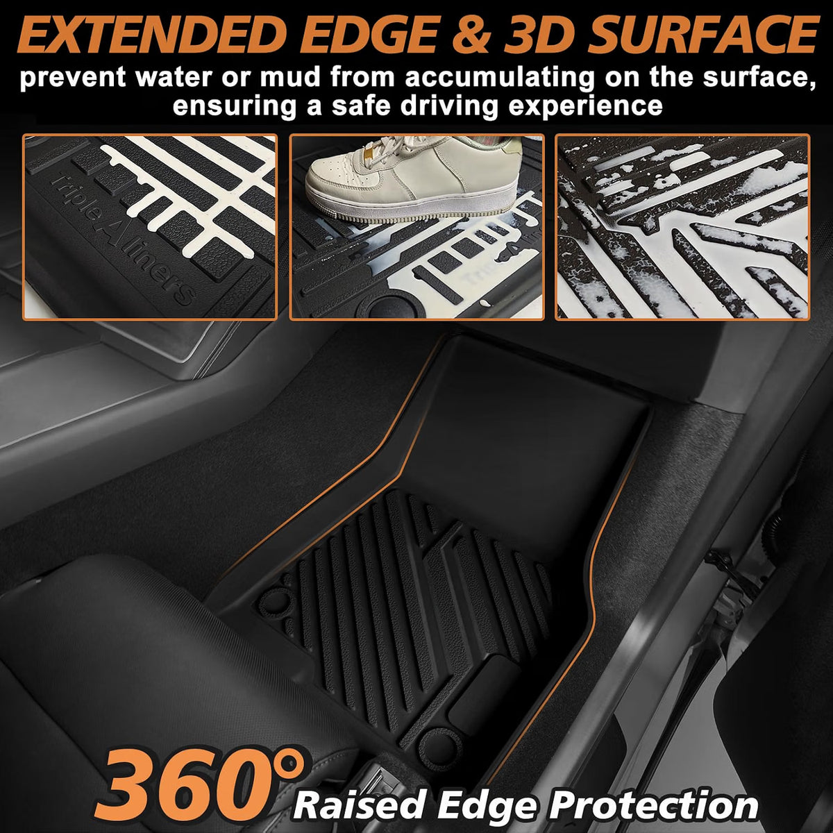 Floor Mats & Trunk & Backrest Mat for 2026 Tesla Model YL |Only Fit 2026 Tesla Model YL LHD| Full-Cabin TPE All Weather Floor Mats 5PCS Set with Backrest and Trunk Mats Pet Friendly