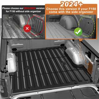 TripleAliners Truck Bed Mat (5.5FT) & Tailgate Mat (Standard) Compatible with Ford F150 2024-2026 Not Fit Drop in Bed Liner
