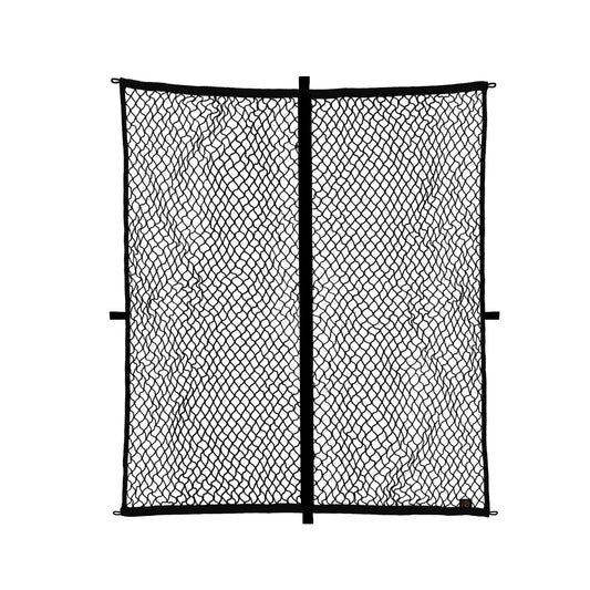 Muslogy Truck Bed Cargo Net Compatible with Pickup Truck Bed Organizer Stretchable 4'x4' to 7'x7' High Elastic Heavy Duty Upgraded Reinforced Storage Net with 10 Metal Carabiners (Single Layer)